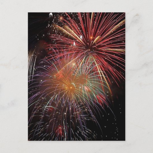 新年の花火大会|過去記事 シーズンポストカード (正面)