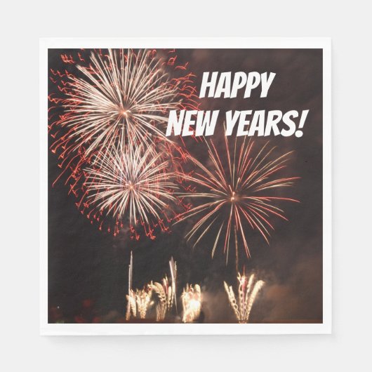 新年の花火 スタンダードランチョンナプキン (正面)