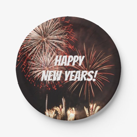 新年の花火 ペーパープレート (正面)