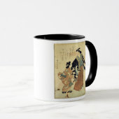 新年の若いカップル マグカップ (正面右)