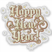 新年の華やかさ シール (正面)