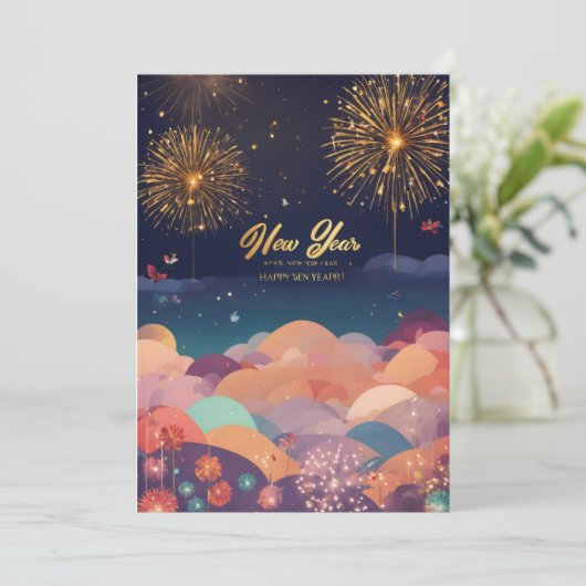 「新年の華やかな祝祭：輝く風船」
 シーズンカード (スタンド正面)