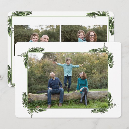 新年の葉 シーズンカード (正面/裏面)