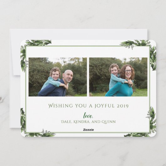 新年の葉 シーズンカード (裏面)