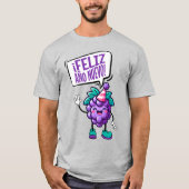 新年の葡萄 スペイン おめでとう Tシャツ (正面)