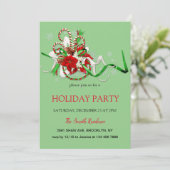 新年の装飾ロリポップ・アートの、クリスマススターInvite 招待状 (スタンド正面)