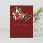 新年の装飾ロリポップ・アートの、クリスマススターInvite 招待状 (スタンド正面)