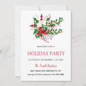 新年の装飾、クリスマススター招待状 招待状 (正面)