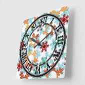 新年の装飾,クリスマス,新年,雪 スクエア壁時計 (傾斜)