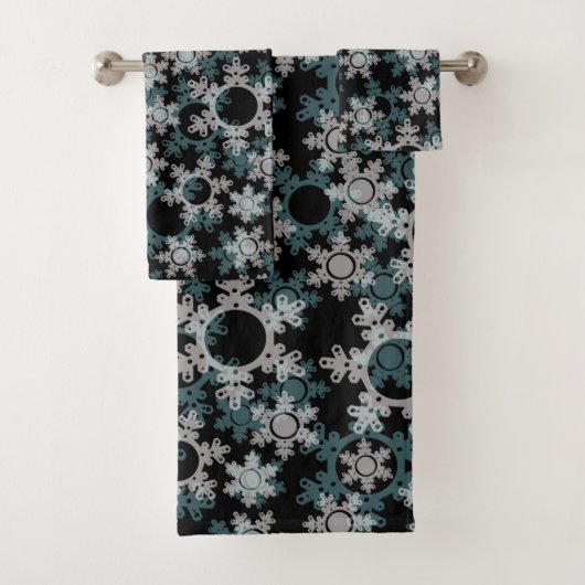 新年の装飾，クリスマス，新年，雪 バスタオルセット (インサイチュ)