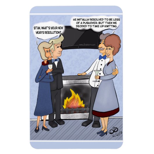 新年の解像を描いた漫画おもしろいマグネット マグネット (縦)