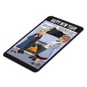 新年の解像を描いた漫画おもしろいマグネット マグネット (左側)