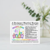 新年の解像度Martiniレシピカード葉書 ポストカード (スタンド正面)