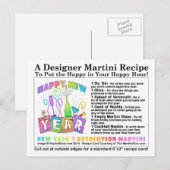 新年の解像度Martiniレシピカード葉書 ポストカード (正面/裏面)