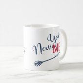新年の解決策のおもしろいタイポグラフィのアラーム コーヒーマグカップ (正面右)