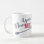 新年の解決策のおもしろいタイポグラフィのアラーム コーヒーマグカップ (左)