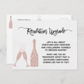 新年の解決策のアップグレードやる気を起こさせる ポストカード (正面/裏面)