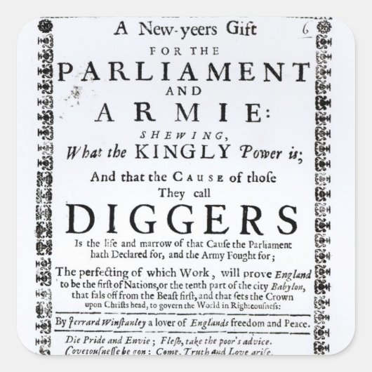 新年の贈り物 スクエアシール (正面)