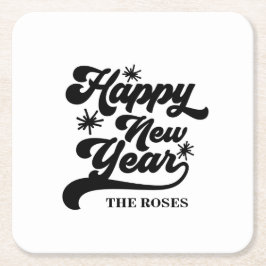 新年の輝き スクエアペーパーコースター