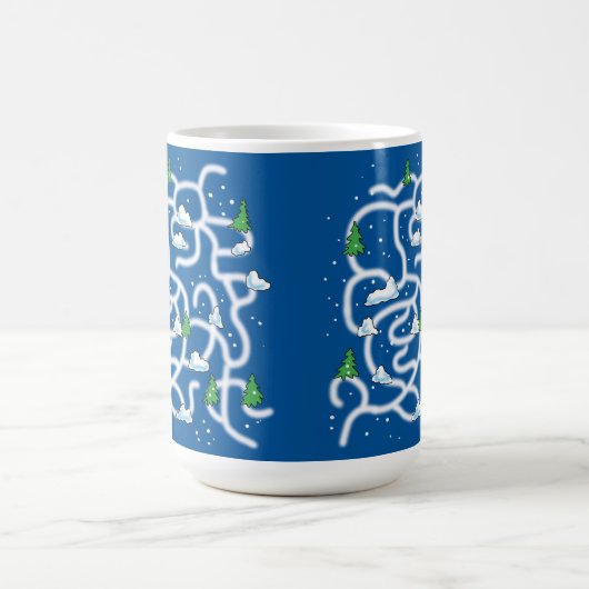 新年の迷路、子供漫画写真 コーヒーマグカップ (中央)