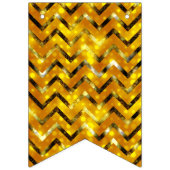 新年の金ゴールドエレガントの山型お祝い バンティングフラッグ (第1の旗)