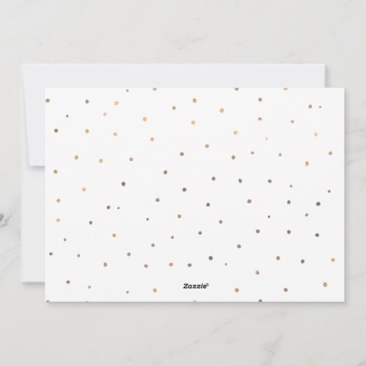 新年の金ゴールドフェイクドット写真と名前の追加 シーズンカード (裏面)