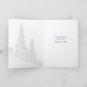 新年の雪の木兄弟及び家族のTennysonの詩 シーズンカード (内部)