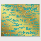 新年の青の紙 ラッピングペーパー (フラット)