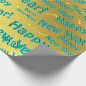 新年の青の紙 ラッピングペーパー (角)