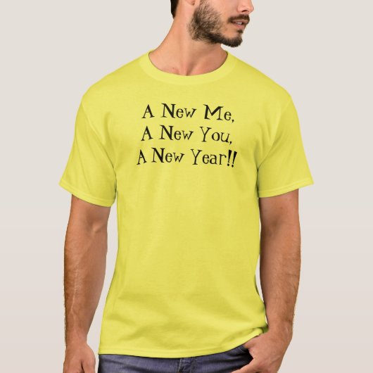 新年の面白いフレーズ Tシャツ (正面)