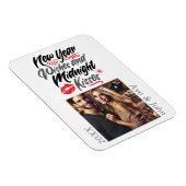 新年の願いと真夜中のキスのスクリプト写真 マグネット (右側)