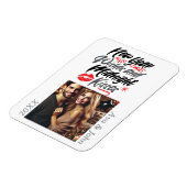 新年の願いと真夜中のキスのスクリプト写真 マグネット (左側)