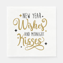 新年の願いと真夜中のキス スタンダードランチョンナプキン