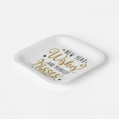 新年の願いと真夜中のキス ペーパープレート (傾斜あり)