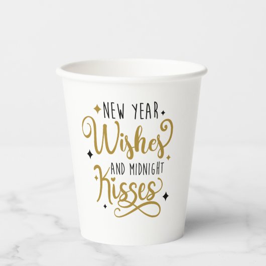 新年の願いと真夜中のキス 紙コップ (正面)