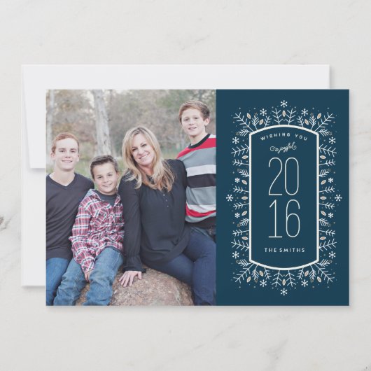 新年の願いの休日の写真カード シーズンカード (正面)