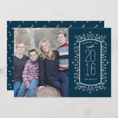 新年の願いの休日の写真カード シーズンカード (正面/裏面)