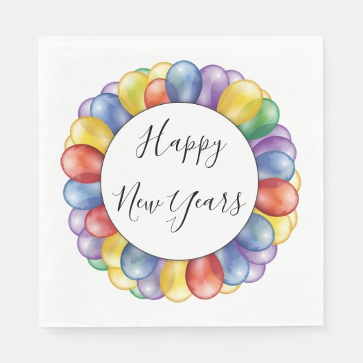 新年の風船 スタンダードランチョンナプキン (正面)