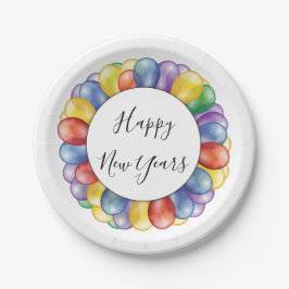 新年の風船 ペーパープレート