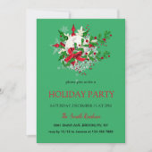 新年の飾り、クリスマスの星の招待状 招待状 (正面)