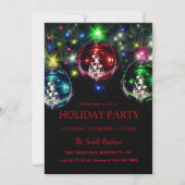 新年の飾り、クリスマススター 招待状 (正面)