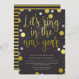 新年の魅力的な新年のパーティーのリング 招待状