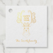 新年の魔法白黒トナカイ フェイバータグ (正面)