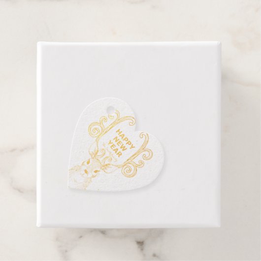 新年の魔法白黒トナカイ フェイバータグ (箱)