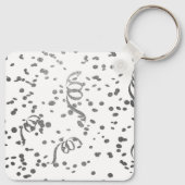 新年の魔法白黒トナカイKeychai キーホルダー (裏面)