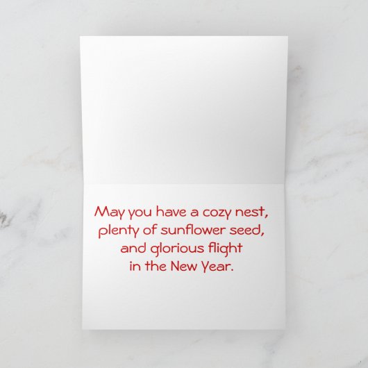 新年の鳥 シーズンカード (内部)