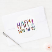 新年の《写真》ぼけ味 ラウンドシール (封筒)