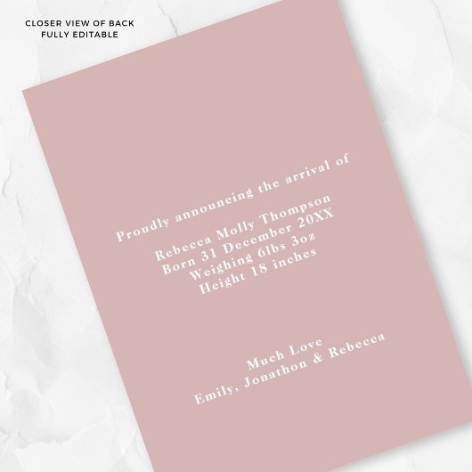 新年はこちらフォトピンク誕生のお知らせ 案内状