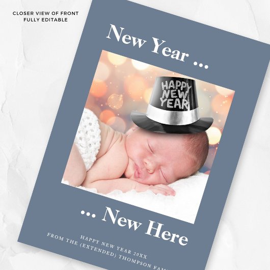 新年はこちらフォトブルー誕生のお知らせ 案内状