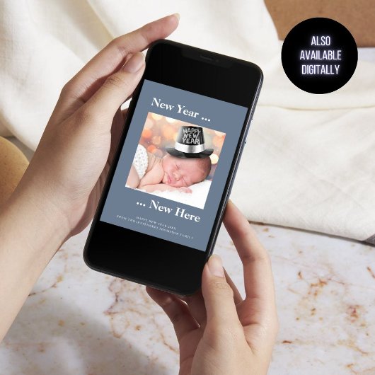 新年はこちらフォトブルー誕生のお知らせ 案内状